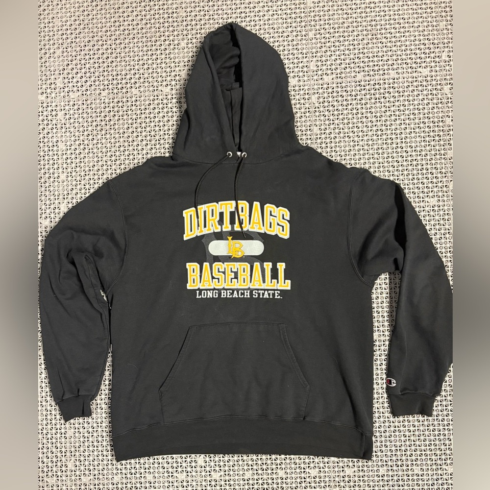 Black "Dirtbags Baseball" Cal State University Long Beach CSULB College Hoodie
